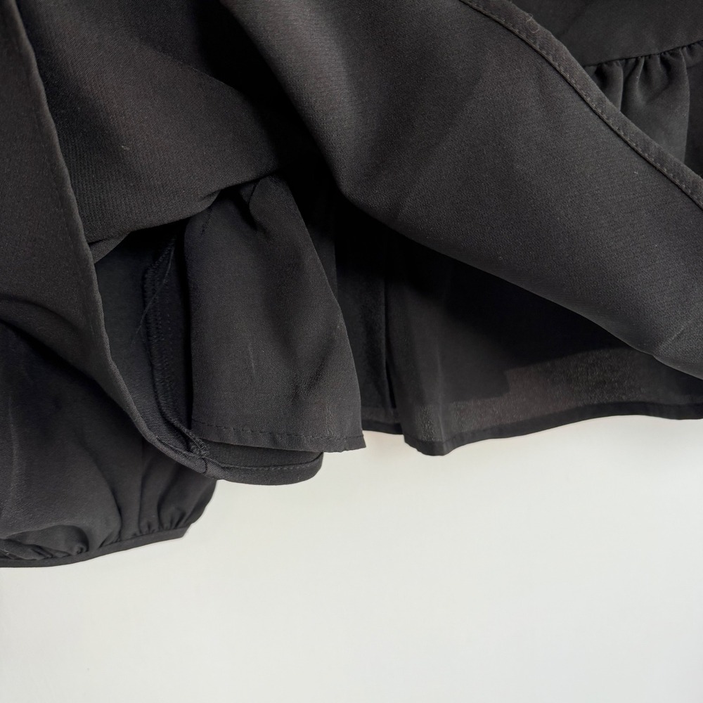 Tuckernuck Hyacinth House Blair Black Rhinestone Bow Long‎ Sleeve Blouse Small - Picture 8 of 11